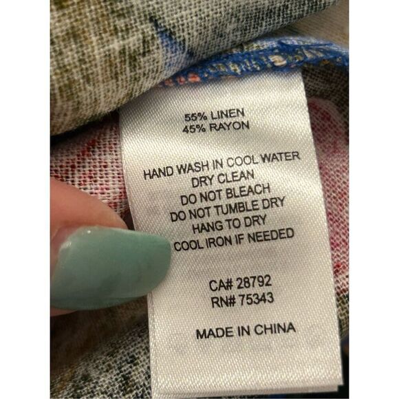 Cupcakes and Cashmere floral linen cropped wide-leg pants NWT Botanical Vacation - Picture 4 of 8